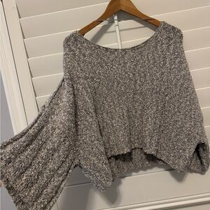 Free People Gray Crew Neck Sweater